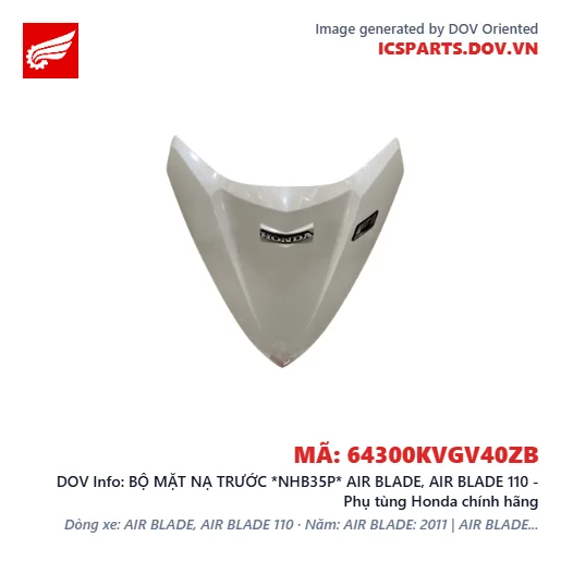 BỘ MẶT NẠ TRƯỚC *NHB35P* AIR BLADE, AIR BLADE 110 - Phụ tùng Honda chính hãng