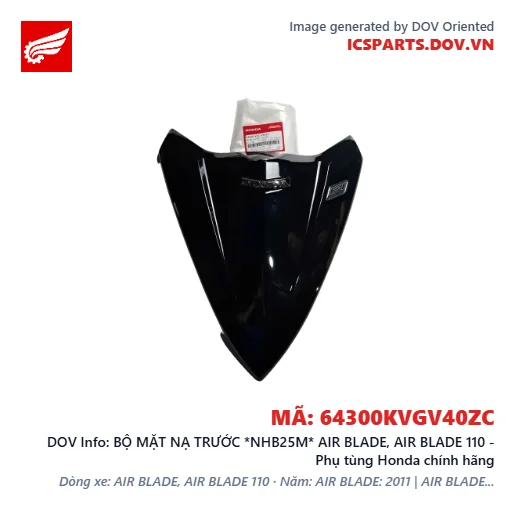BỘ MẶT NẠ TRƯỚC *NHB25M* AIR BLADE, AIR BLADE 110 - Phụ tùng Honda chính hãng