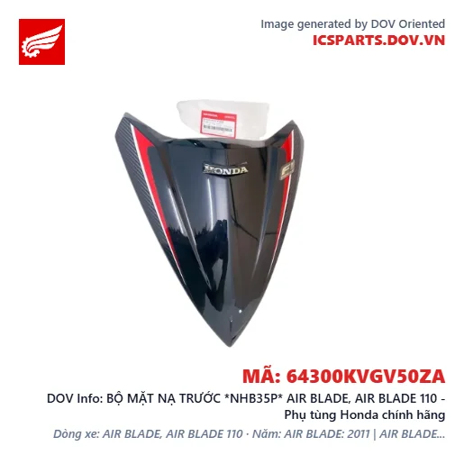 BỘ MẶT NẠ TRƯỚC *NHB35P* AIR BLADE, AIR BLADE 110 - Phụ tùng Honda chính hãng