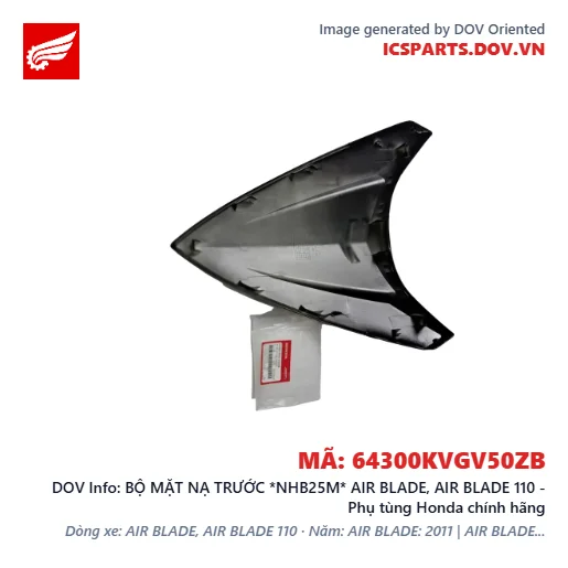 BỘ MẶT NẠ TRƯỚC *NHB25M* AIR BLADE, AIR BLADE 110 - Phụ tùng Honda chính hãng