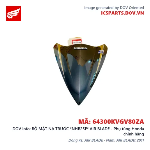 BỘ MẶT NẠ TRƯỚC *NHB25F* AIR BLADE - Phụ tùng Honda chính hãng