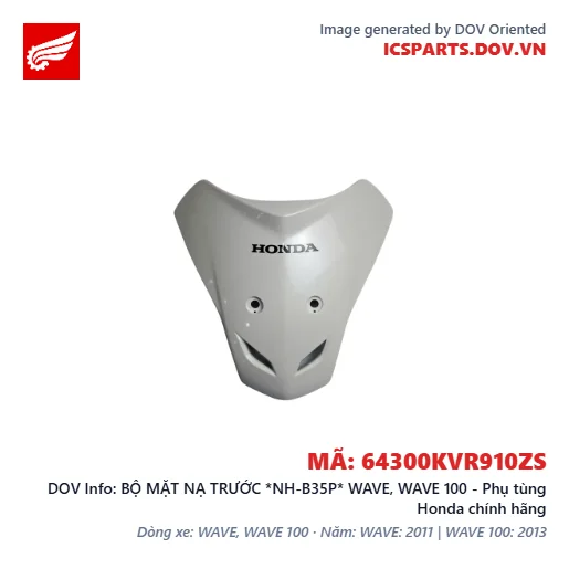 BỘ MẶT NẠ TRƯỚC *NH-B35P* WAVE, WAVE 100 - Phụ tùng Honda chính hãng
