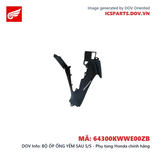 BỘ ỐP ỐNG YẾM SAU S/S - Phụ tùng Honda chính hãng