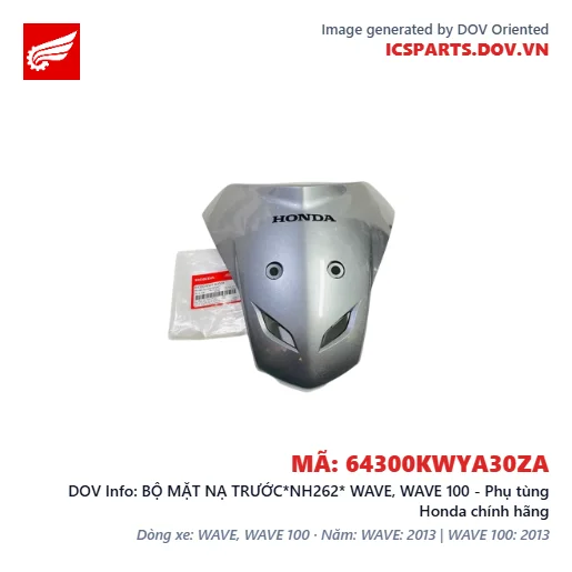 BỘ MẶT NẠ TRƯỚC*NH262* WAVE, WAVE 100 - Phụ tùng Honda chính hãng