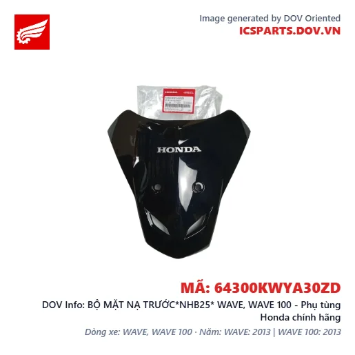 BỘ MẶT NẠ TRƯỚC*NHB25* WAVE, WAVE 100 - Phụ tùng Honda chính hãng