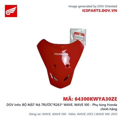 BỘ MẶT NẠ TRƯỚC*R263* WAVE, WAVE 100 - Phụ tùng Honda chính hãng