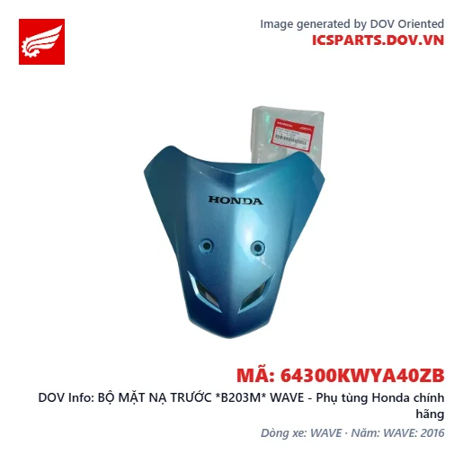 BỘ MẶT NẠ TRƯỚC *B203M* WAVE - Phụ tùng Honda chính hãng