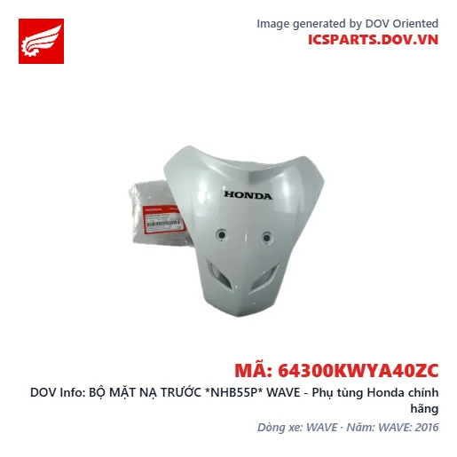 BỘ MẶT NẠ TRƯỚC *NHB55P* WAVE - Phụ tùng Honda chính hãng