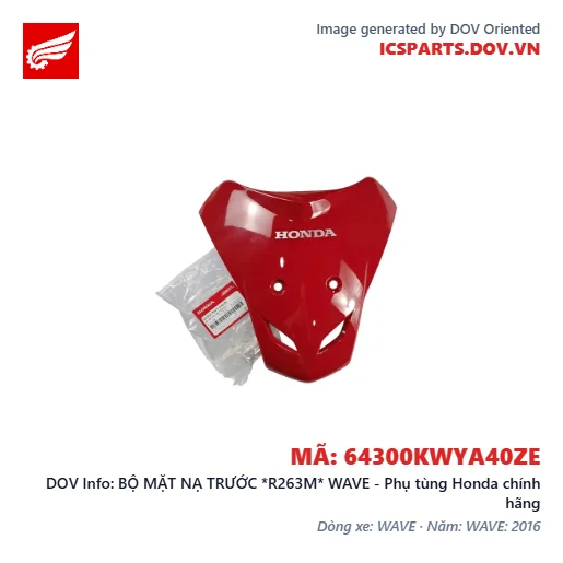 BỘ MẶT NẠ TRƯỚC *R263M* WAVE - Phụ tùng Honda chính hãng