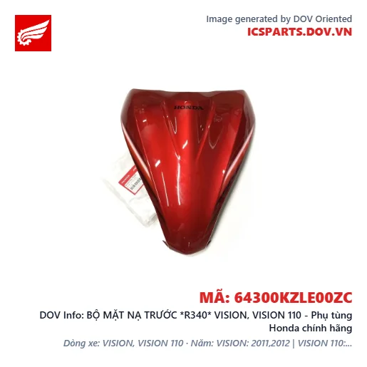 BỘ MẶT NẠ TRƯỚC *R340* VISION, VISION 110 - Phụ tùng Honda chính hãng