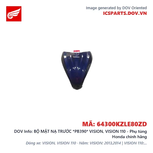 BỘ MẶT NẠ TRƯỚC *PB390* VISION, VISION 110 - Phụ tùng Honda chính hãng
