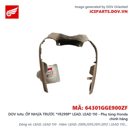 ỐP NHỰA TRƯỚC *YR299P* LEAD, LEAD 110 - Phụ tùng Honda chính hãng