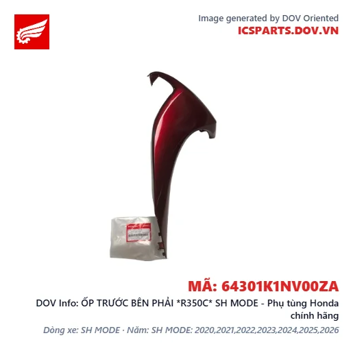 ỐP TRƯỚC BÊN PHẢI *R350C* SH MODE - Phụ tùng Honda chính hãng
