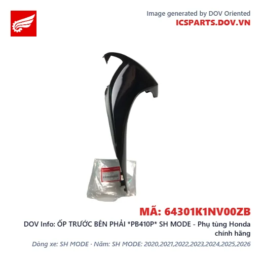 ỐP TRƯỚC BÊN PHẢI *PB410P* SH MODE - Phụ tùng Honda chính hãng
