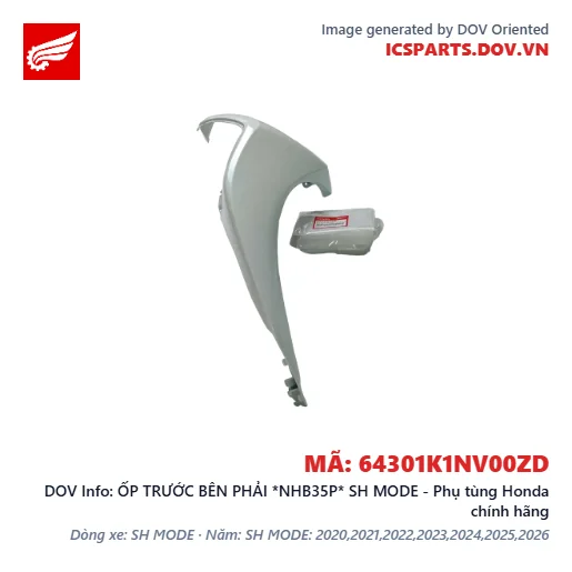 ỐP TRƯỚC BÊN PHẢI *NHB35P* SH MODE - Phụ tùng Honda chính hãng