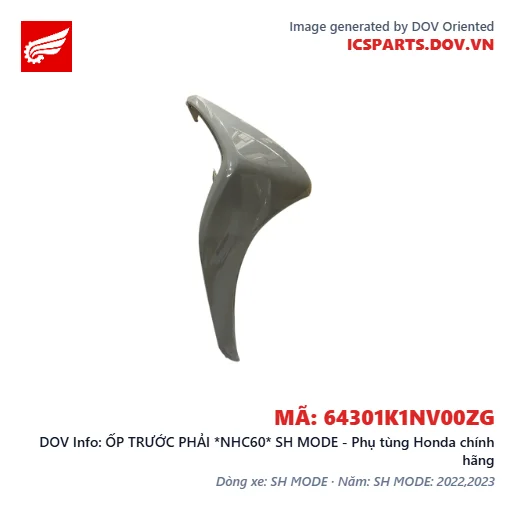 ỐP TRƯỚC PHẢI *NHC60* SH MODE - Phụ tùng Honda chính hãng