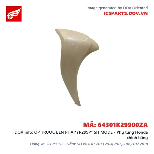 ỐP TRƯỚC BÊN PHẢI*YR299P* SH MODE - Phụ tùng Honda chính hãng
