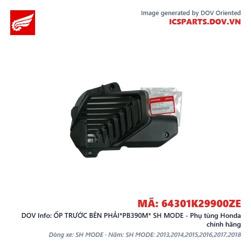 ỐP TRƯỚC BÊN PHẢI*PB390M* SH MODE - Phụ tùng Honda chính hãng