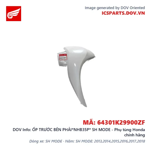 ỐP TRƯỚC BÊN PHẢI*NHB35P* SH MODE - Phụ tùng Honda chính hãng