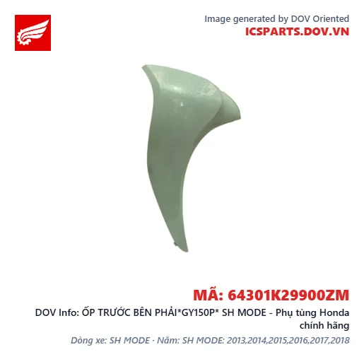 ỐP TRƯỚC BÊN PHẢI*GY150P* SH MODE - Phụ tùng Honda chính hãng