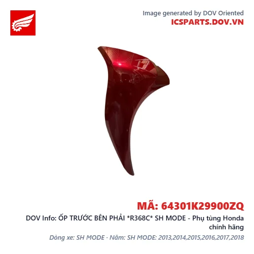 ỐP TRƯỚC BÊN PHẢI *R368C* SH MODE - Phụ tùng Honda chính hãng