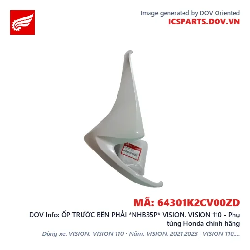 ỐP TRƯỚC BÊN PHẢI *NHB35P* VISION, VISION 110 - Phụ tùng Honda chính hãng