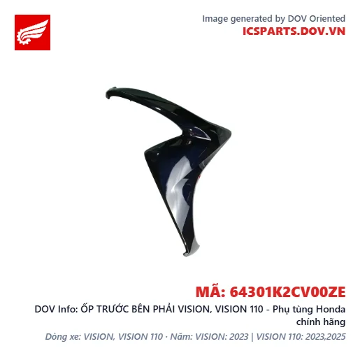 ỐP TRƯỚC BÊN PHẢI VISION, VISION 110 - Phụ tùng Honda chính hãng