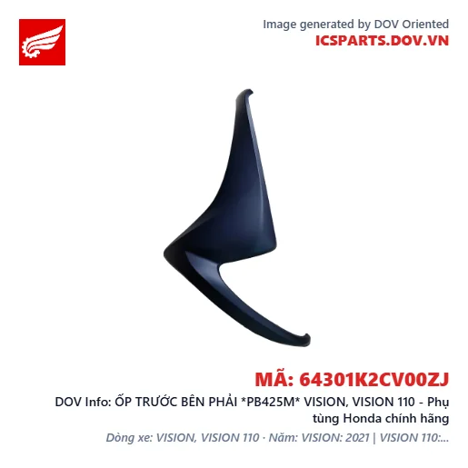 ỐP TRƯỚC BÊN PHẢI *PB425M* VISION, VISION 110 - Phụ tùng Honda chính hãng