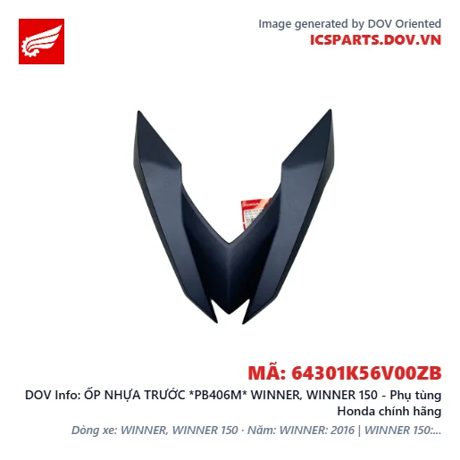 ỐP NHỰA TRƯỚC *PB406M* WINNER, WINNER 150 - Phụ tùng Honda chính hãng
