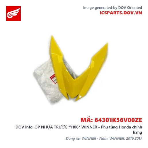 ỐP NHỰA TRƯỚC *Y106* WINNER - Phụ tùng Honda chính hãng