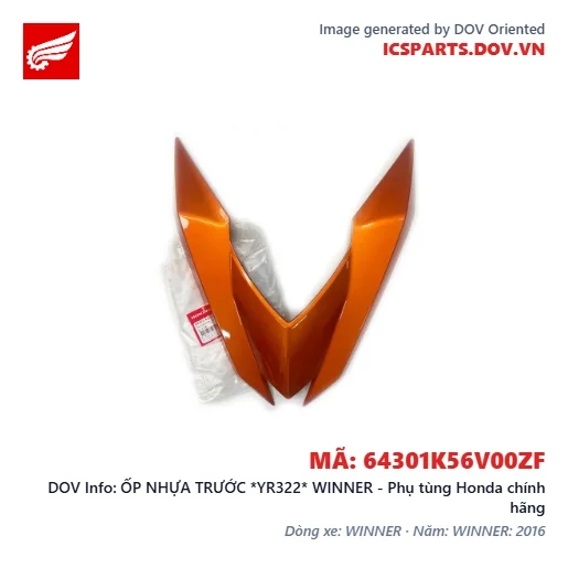 ỐP NHỰA TRƯỚC *YR322* WINNER - Phụ tùng Honda chính hãng