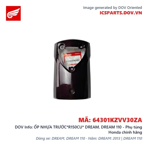 ỐP NHỰA TRƯỚC*R150CU* DREAM, DREAM 110 - Phụ tùng Honda chính hãng