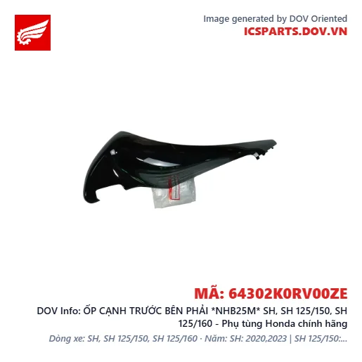 ỐP CẠNH TRƯỚC BÊN PHẢI *NHB25M* SH, SH 125/150, SH 125/160 - Phụ tùng Honda chính hãng