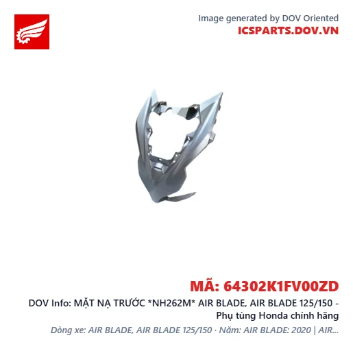 MẶT NẠ TRƯỚC *NH262M* AIR BLADE, AIR BLADE 125/150 - Phụ tùng Honda chính hãng