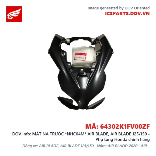 MẶT NẠ TRƯỚC *NHC04M* AIR BLADE, AIR BLADE 125/150 - Phụ tùng Honda chính hãng