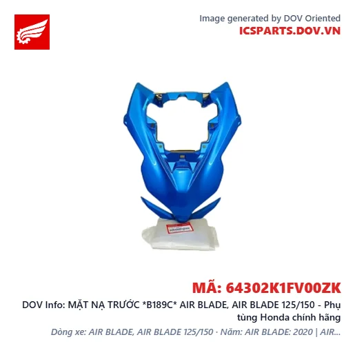 MẶT NẠ TRƯỚC *B189C* AIR BLADE, AIR BLADE 125/150 - Phụ tùng Honda chính hãng
