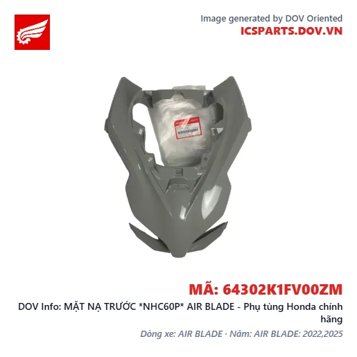 MẶT NẠ TRƯỚC *NHC60P* AIR BLADE - Phụ tùng Honda chính hãng