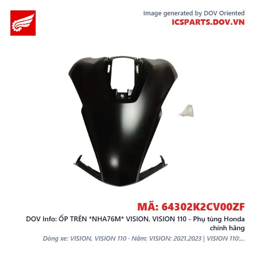 ỐP TRÊN *NHA76M* VISION, VISION 110 - Phụ tùng Honda chính hãng
