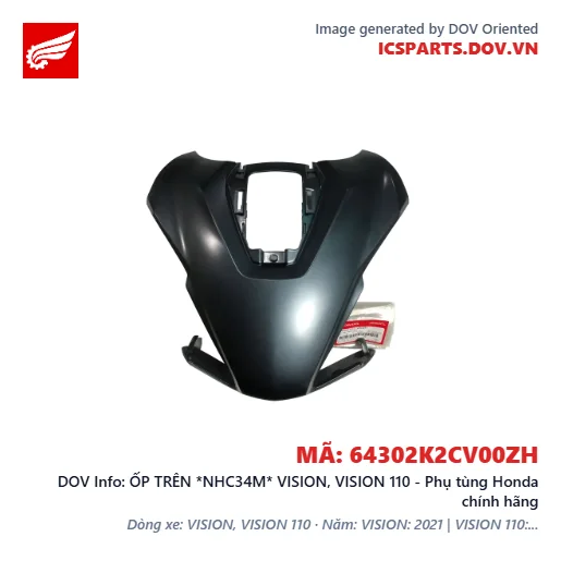 ỐP TRÊN *NHC34M* VISION, VISION 110 - Phụ tùng Honda chính hãng