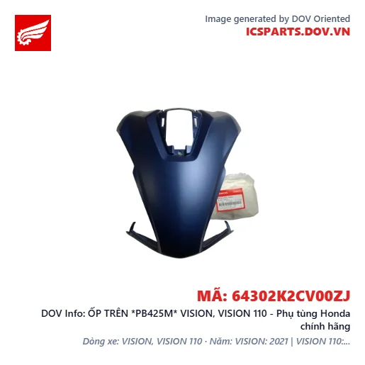 ỐP TRÊN *PB425M* VISION, VISION 110 - Phụ tùng Honda chính hãng