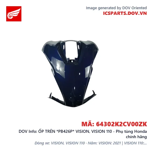 ỐP TRÊN *PB426P* VISION, VISION 110 - Phụ tùng Honda chính hãng