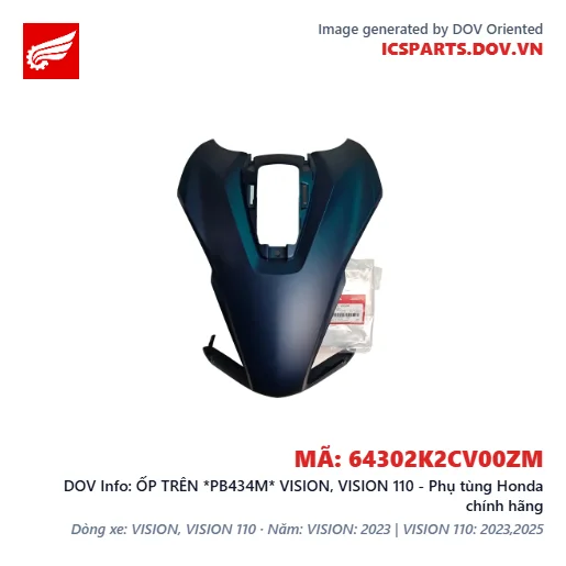 ỐP TRÊN *PB434M* VISION, VISION 110 - Phụ tùng Honda chính hãng