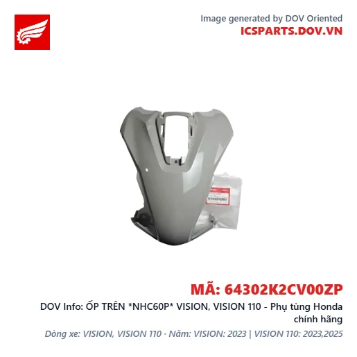 ỐP TRÊN *NHC60P* VISION, VISION 110 - Phụ tùng Honda chính hãng