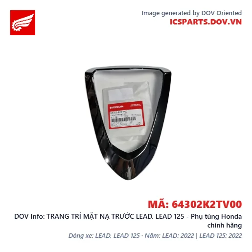 TRANG TRÍ MẶT NẠ TRƯỚC LEAD, LEAD 125 - Phụ tùng Honda chính hãng