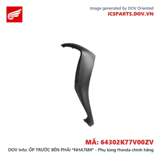 ỐP TRƯỚC BÊN PHẢI *NHA76M* - Phụ tùng Honda chính hãng