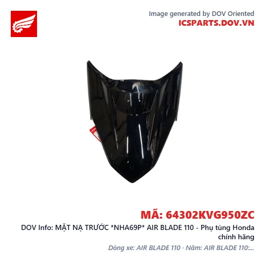 MẶT NẠ TRƯỚC *NHA69P* AIR BLADE 110 - Phụ tùng Honda chính hãng