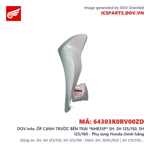 ỐP CẠNH TRƯỚC BÊN TRÁI *NHB35P* SH, SH 125/150, SH 125/160 - Phụ tùng Honda chính hãng