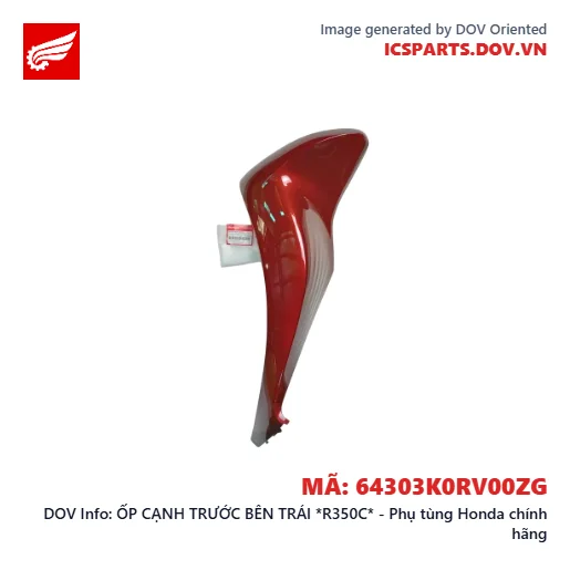 ỐP CẠNH TRƯỚC BÊN TRÁI *R350C* - Phụ tùng Honda chính hãng