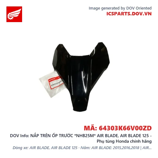 NẮP TRÊN ỐP TRƯỚC *NHB25M* AIR BLADE, AIR BLADE 125 - Phụ tùng Honda chính hãng