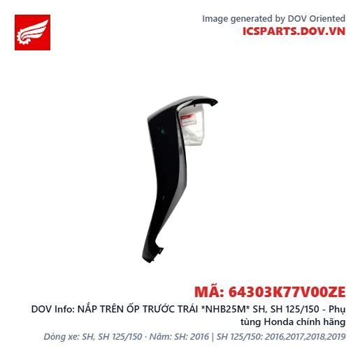 NẮP TRÊN ỐP TRƯỚC TRÁI *NHB25M* SH, SH 125/150 - Phụ tùng Honda chính hãng